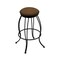 Holland Bar Stool Co 30" Swivel Bar Stool, Black Wrinkle, Rein Thatch Seat 300030BW026 - alternate 1